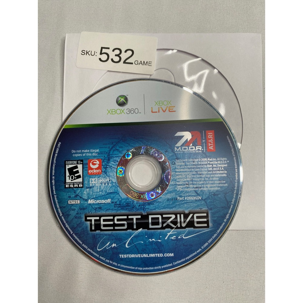 Test Drive Unlimited Microsoft Xbox 360